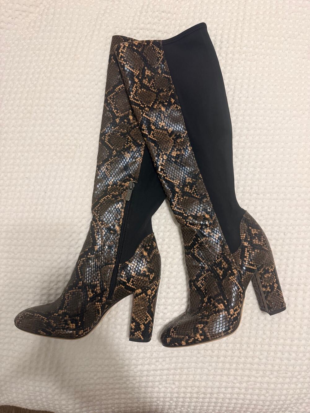 Circus by Sam Edelman Snakeskin Print Over-the-Knee Boots 6.5